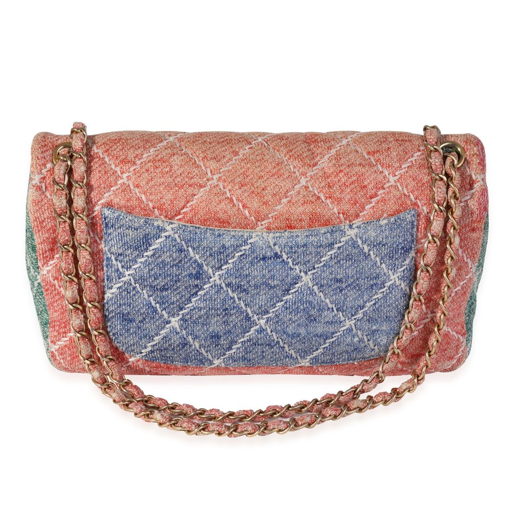 Chanel Multicolor Wool Stitched Single Flap Bag - Picture 3 of 8